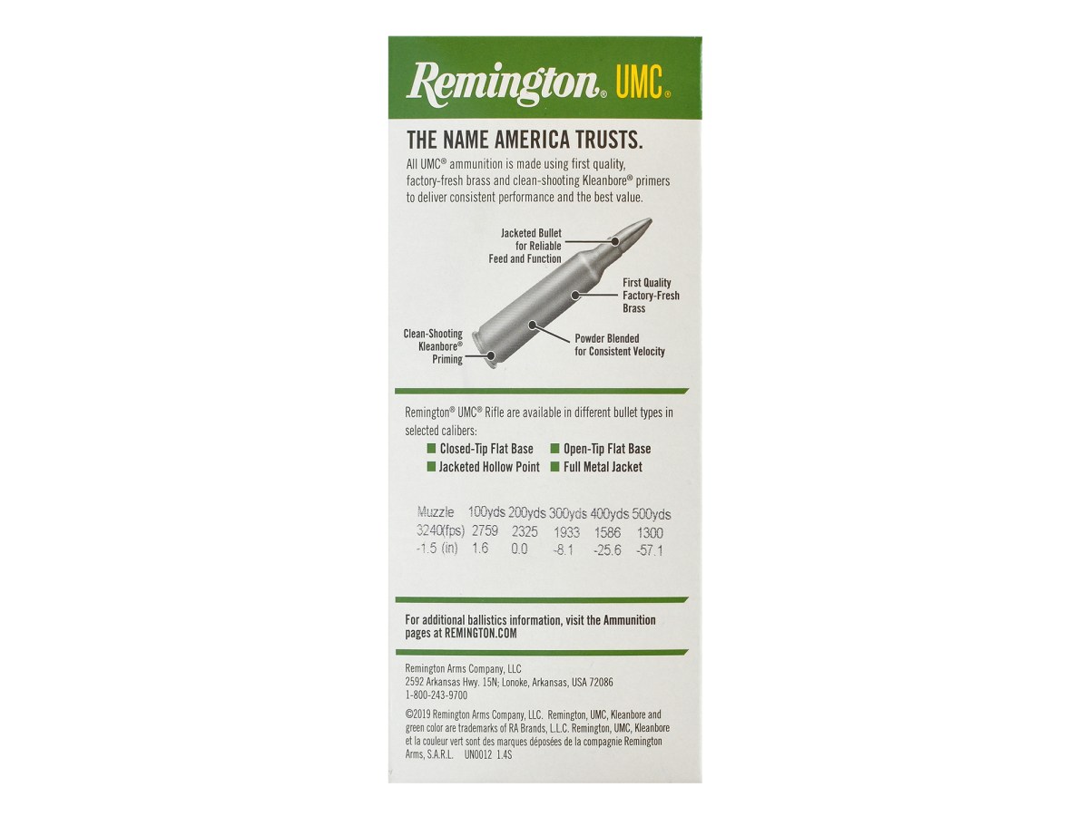 .223Rem. Remington UMC 55gr/3,56g FMJ (23711)