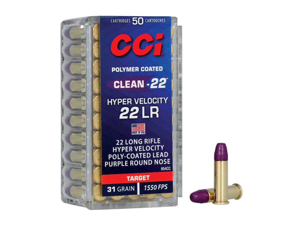 .22LR CCI Clean-22 31gr/2,00g Hyper Velocity Poly-Coated Purple LRN, 50 ks (954CC)