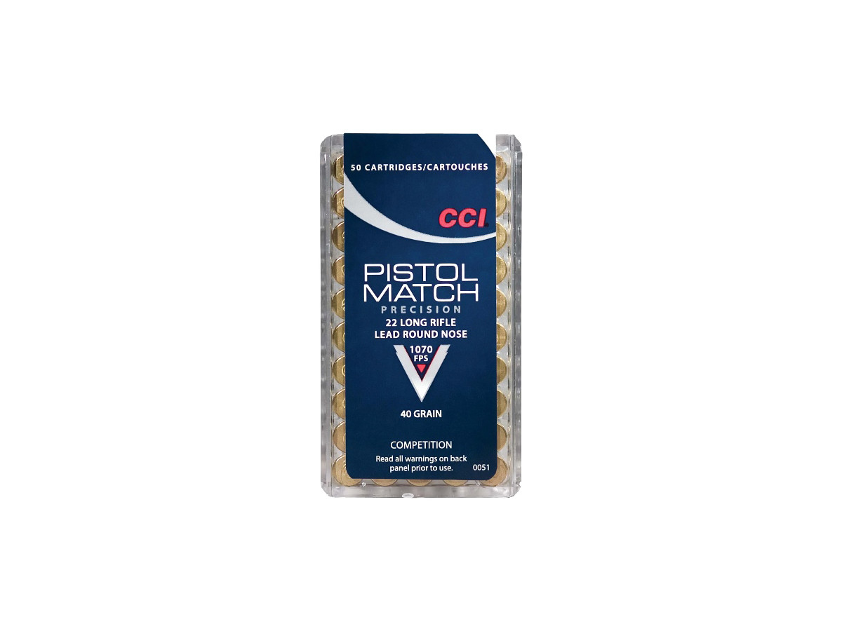 .22LR CCI Pistol Match 40gr/2,59g, 50 ks (0051)