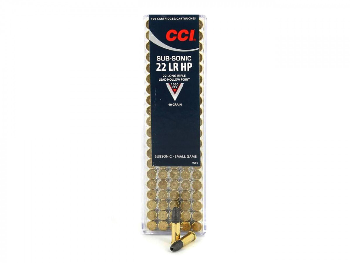 .22LR CCI Sub-Sonic HP 40gr/2,59g LHP, 100 ks (0056)