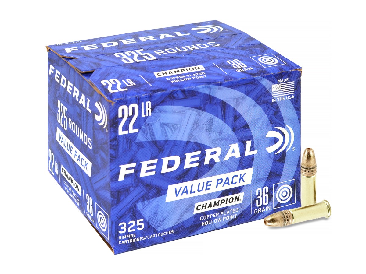 .22LR Federal Champion 36gr/2,33g Copper-Plated HP, 325 ks (725)