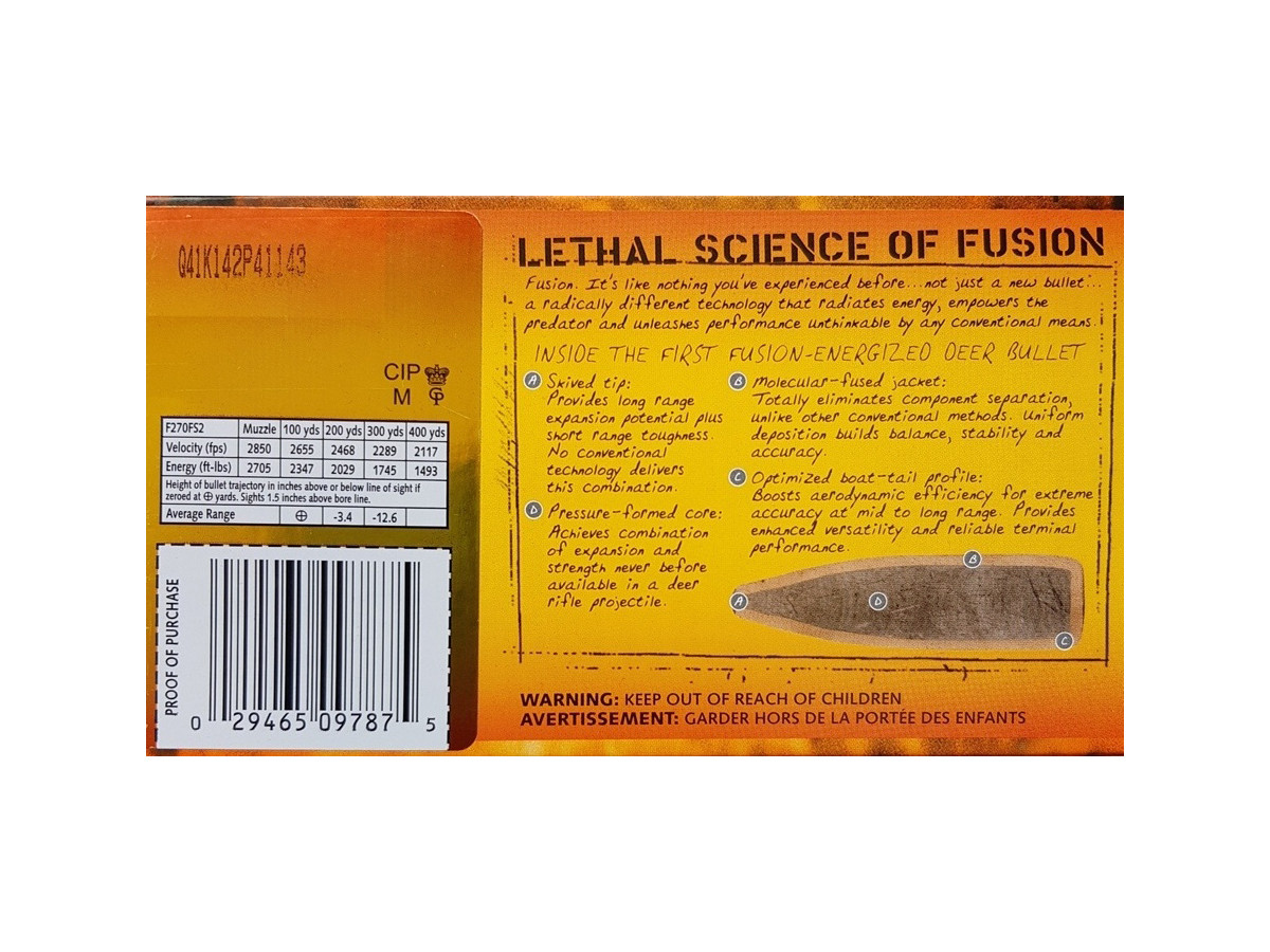 .270Win. Federal Fusion 150gr/9,72g SP (F270FS2)