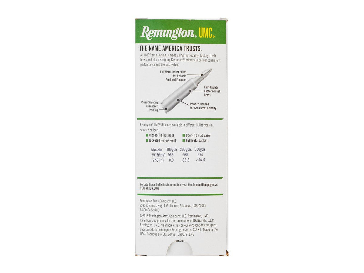 .300 AAC Blackout Remington UMC 220gr/14,26g Open Tip Flat Base (21422)