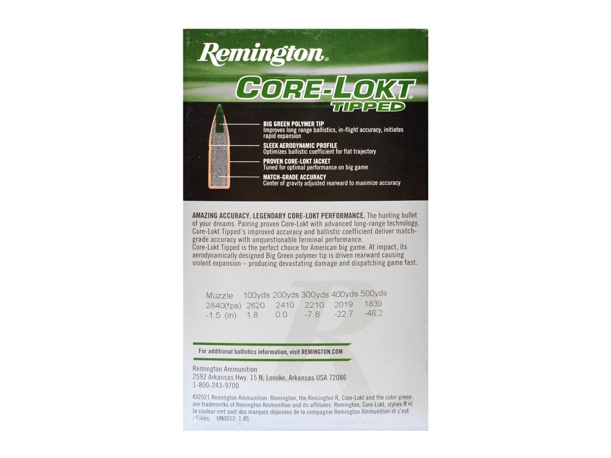 .308Win. Remington Core-Lokt Tipped 150gr/9,72g (29039)