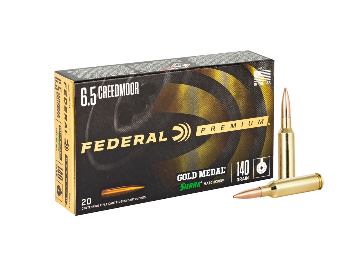 6,5 Creedmoor Federal Premium Gold Medal Sierra MatchKing HP140gr/9,07g (GM65CRD1)