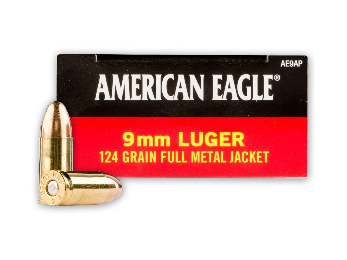 9mm Luger American Eagle 124gr/8,04g FMJ (AE9AP)