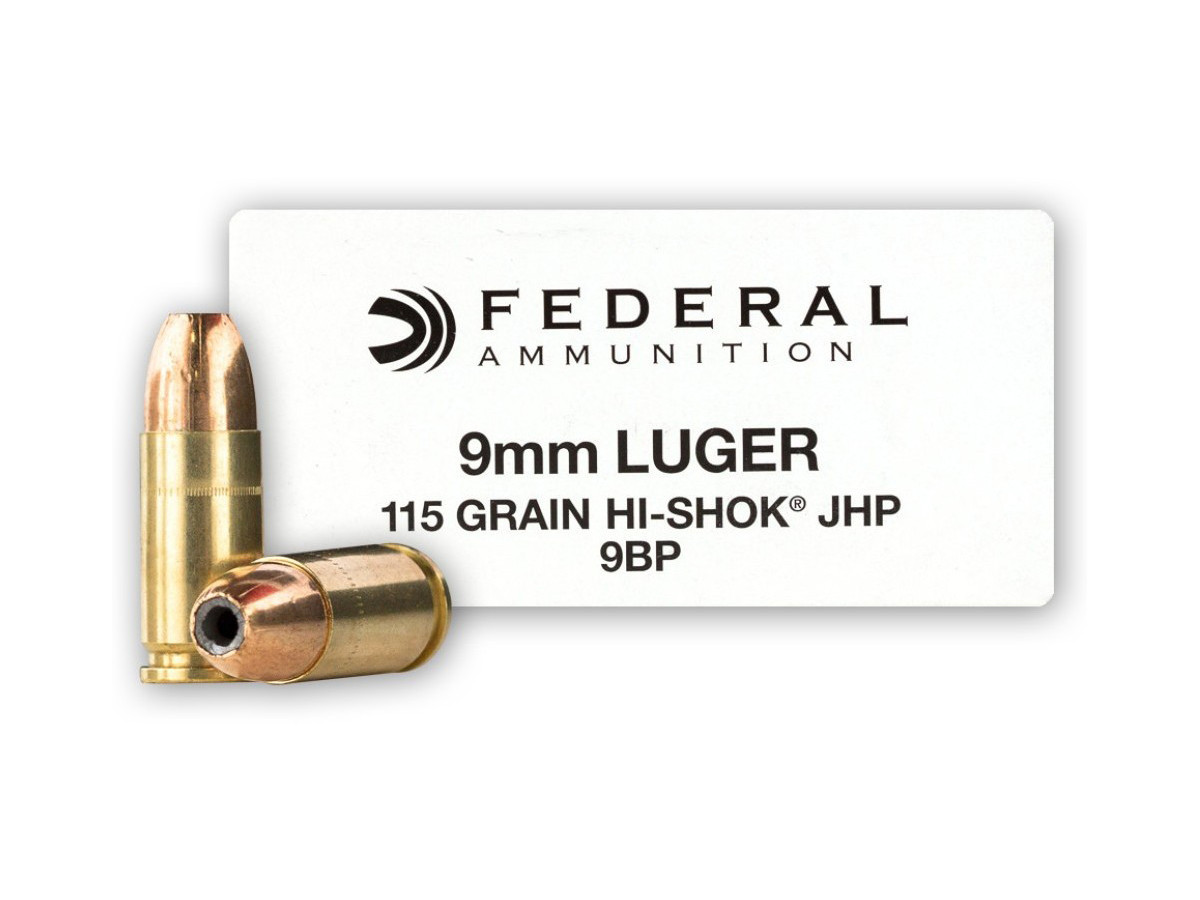 9mm Luger Federal Hi-Shok 115gr/7,45g JHP (9BP)