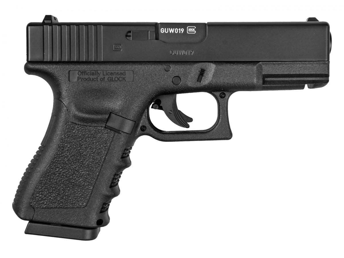 Airsoft. pištoľ GLOCK 19, kal. 6mm, CO2