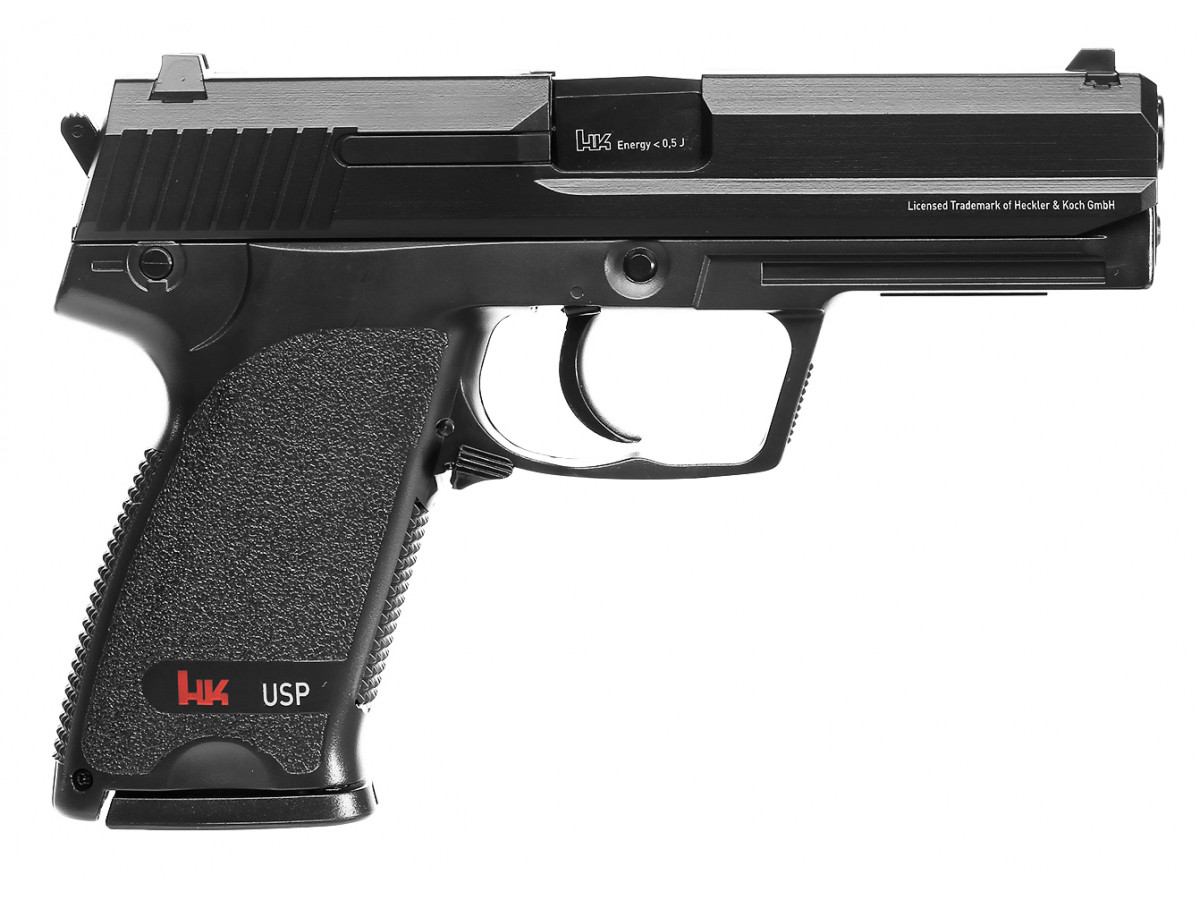 Airsoft. pištoľ Heckler & Koch USP, kal. 6mm, manuál - dekoračný predmet