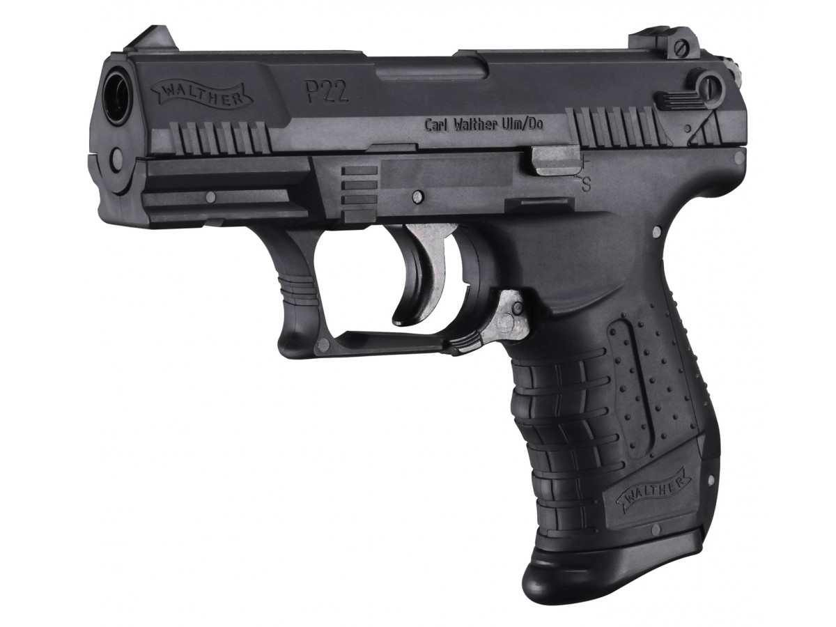 Airsoft. pištoľ Walther P22 čierna, kal. 6mm, manuál - dekoračný predmet