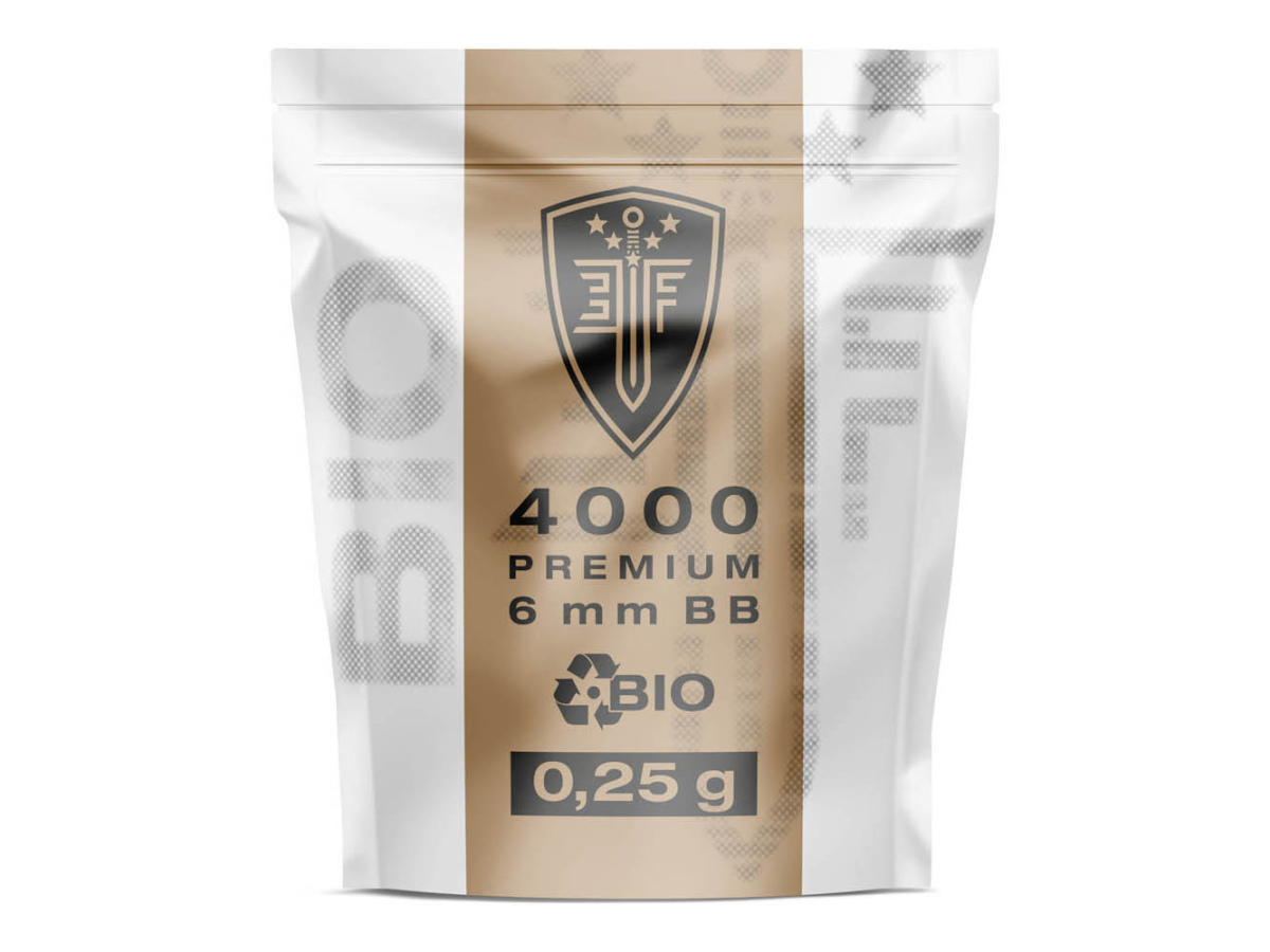Airsoft. guličky Elite Force Premium Bio 0,25g, 4000ks, kal. 6mm