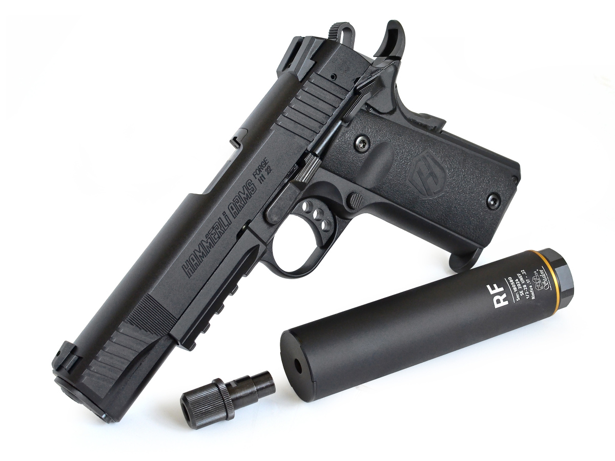 Akciový set Hammerli Forge H1 22 5" + Adaptér + Tlmič Stalon RF