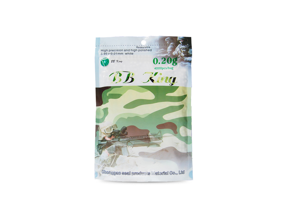 Airsoft. guličky BB King 0,20g, 4000ks, kal. 6mm