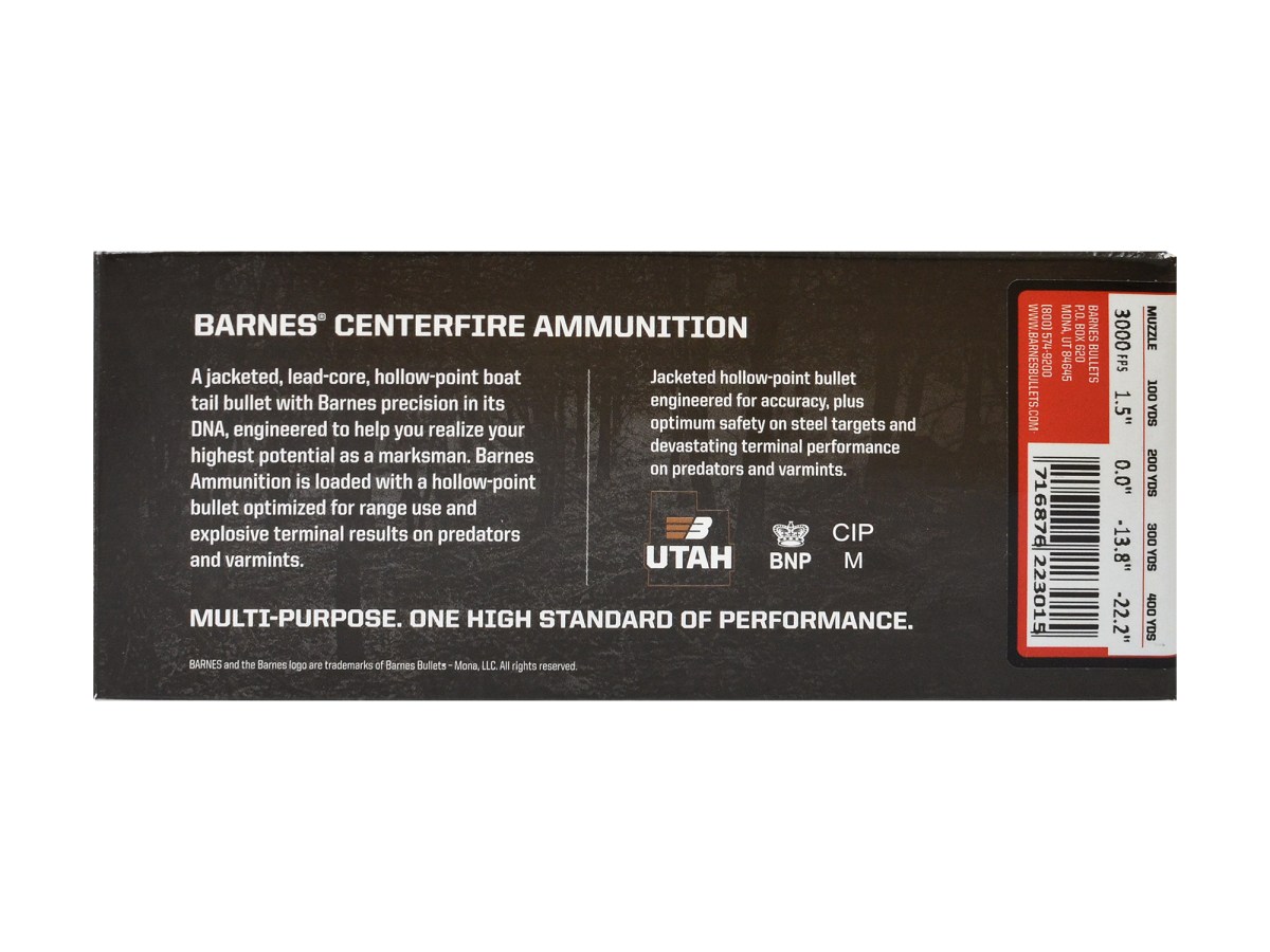 Barnes .223Rem. 69gr/4,47g JHP BT (32003)