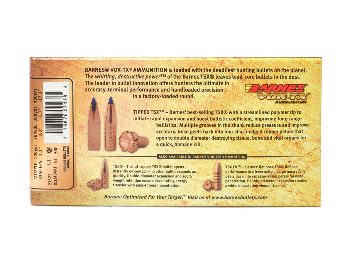 Barnes .243Win. VOR-TX 80gr/5,18g TTSX BT (21522)