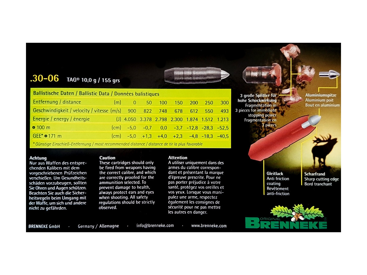 Brenneke .30-06Spr. TAG 10,0g