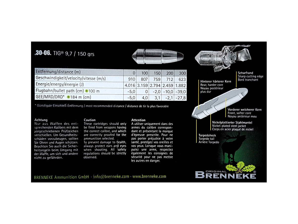 Brenneke .30-06Spr. TIG 9,7g