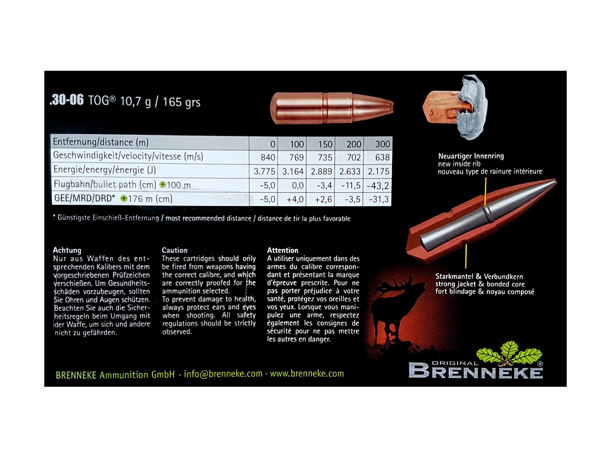 Brenneke .30-06Spr. TOG 10,7g