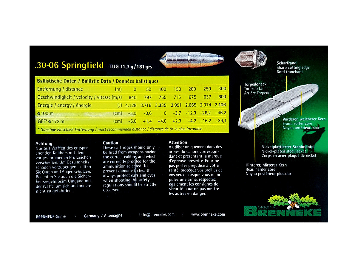 Brenneke .30-06Spr. TUG 11,7g