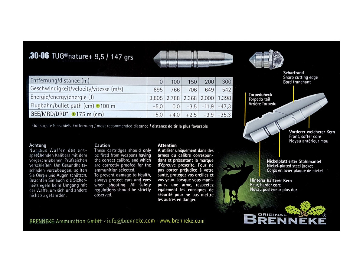 Brenneke .30-06Spr. TUG nature+ 9,5g