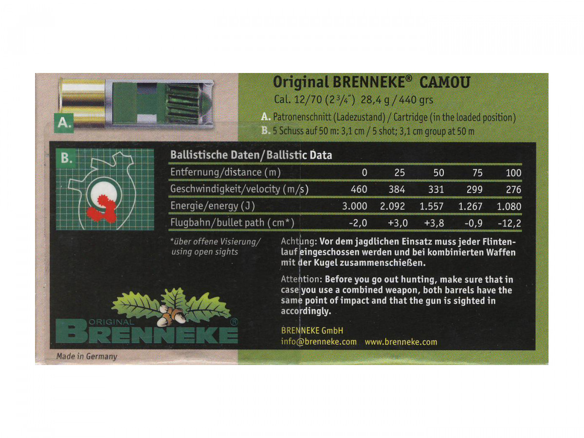 Brenneke Camou 12/70 28,4g, 5ks
