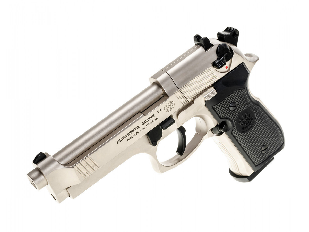 Pištoľ CO2 Beretta M92 FS nickel, kal. 4,5mm diabolo
