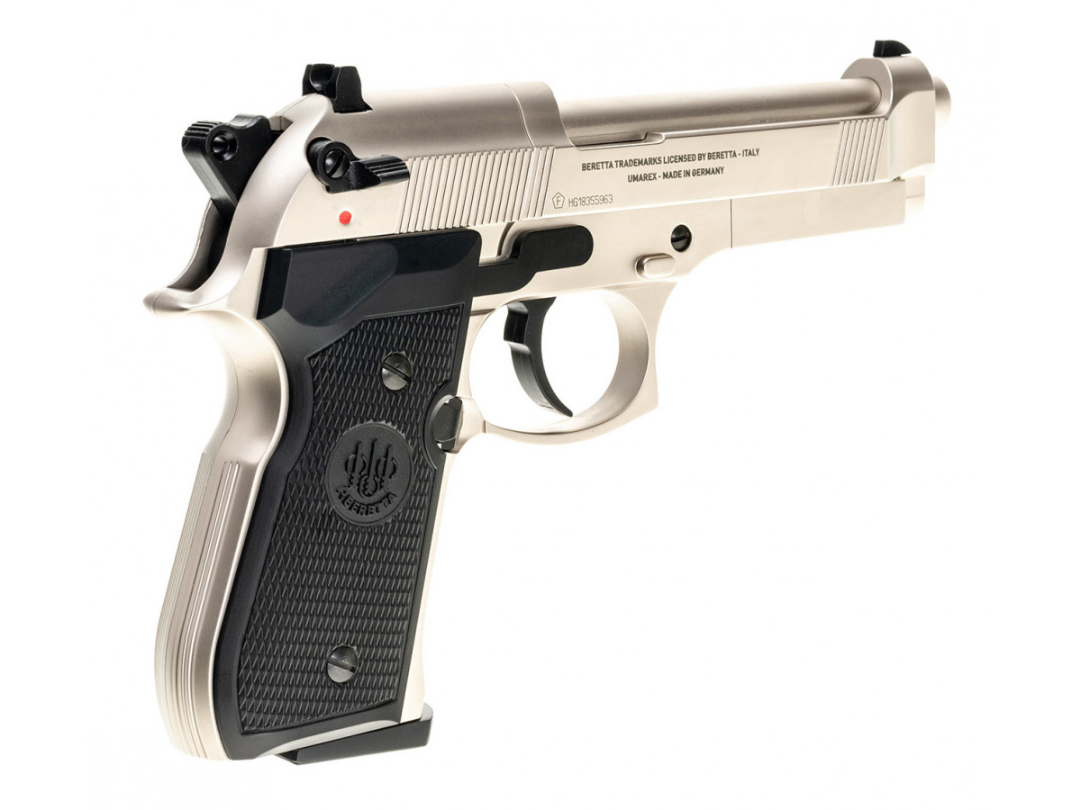 Pištoľ CO2 Beretta M92 FS nickel, kal. 4,5mm diabolo