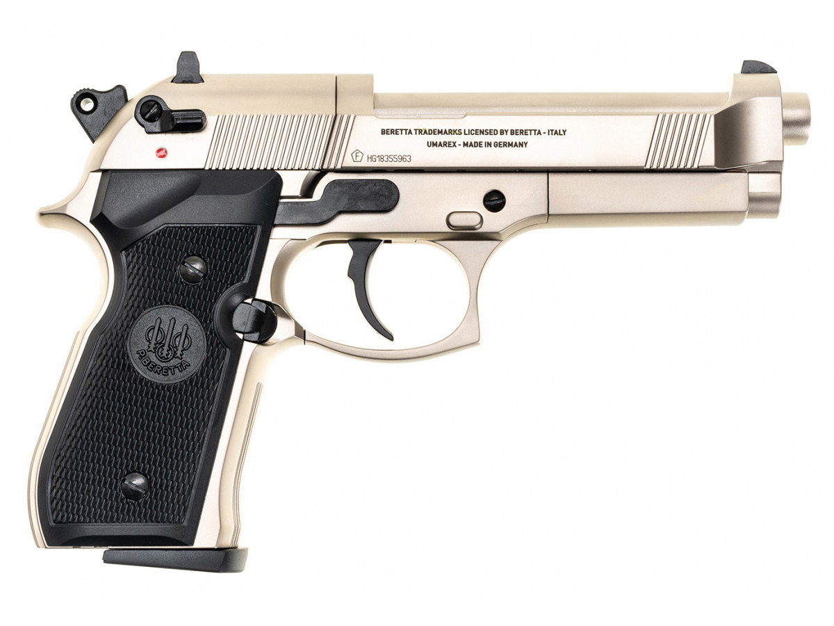Pištoľ CO2 Beretta M92 FS nickel, kal. 4,5mm diabolo