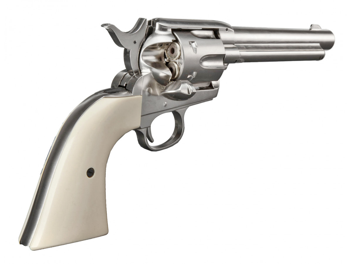 Revolver CO2 Colt SAA .45-5.5" nickel, kal. 4,5mm BB