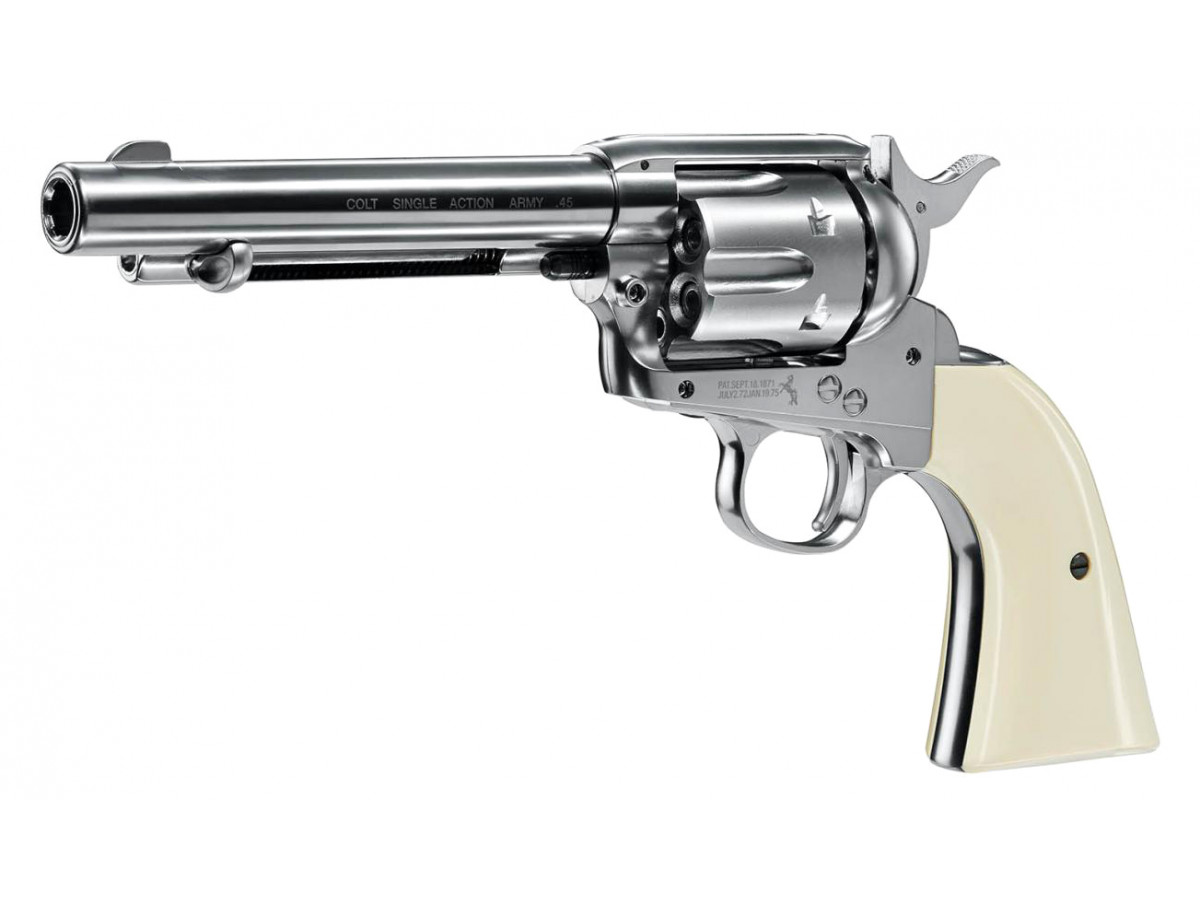 Revolver CO2 Colt SAA .45-5.5" nickel, kal. 4,5mm diab.