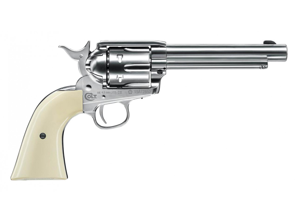 Revolver CO2 Colt SAA .45-5.5" nickel, kal. 4,5mm diab.