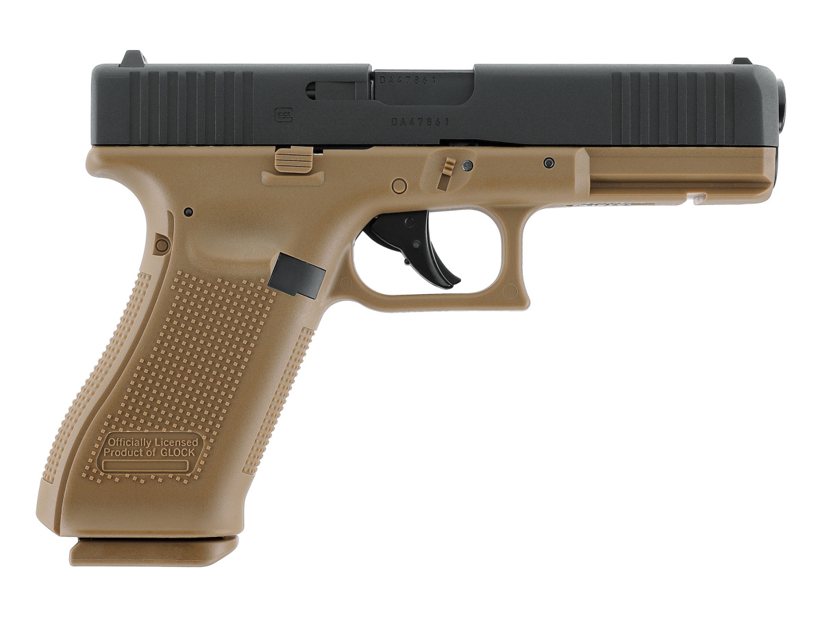 Pištoľ CO2 GLOCK 17 Gen5, kal. 4,5mm BB, coyote