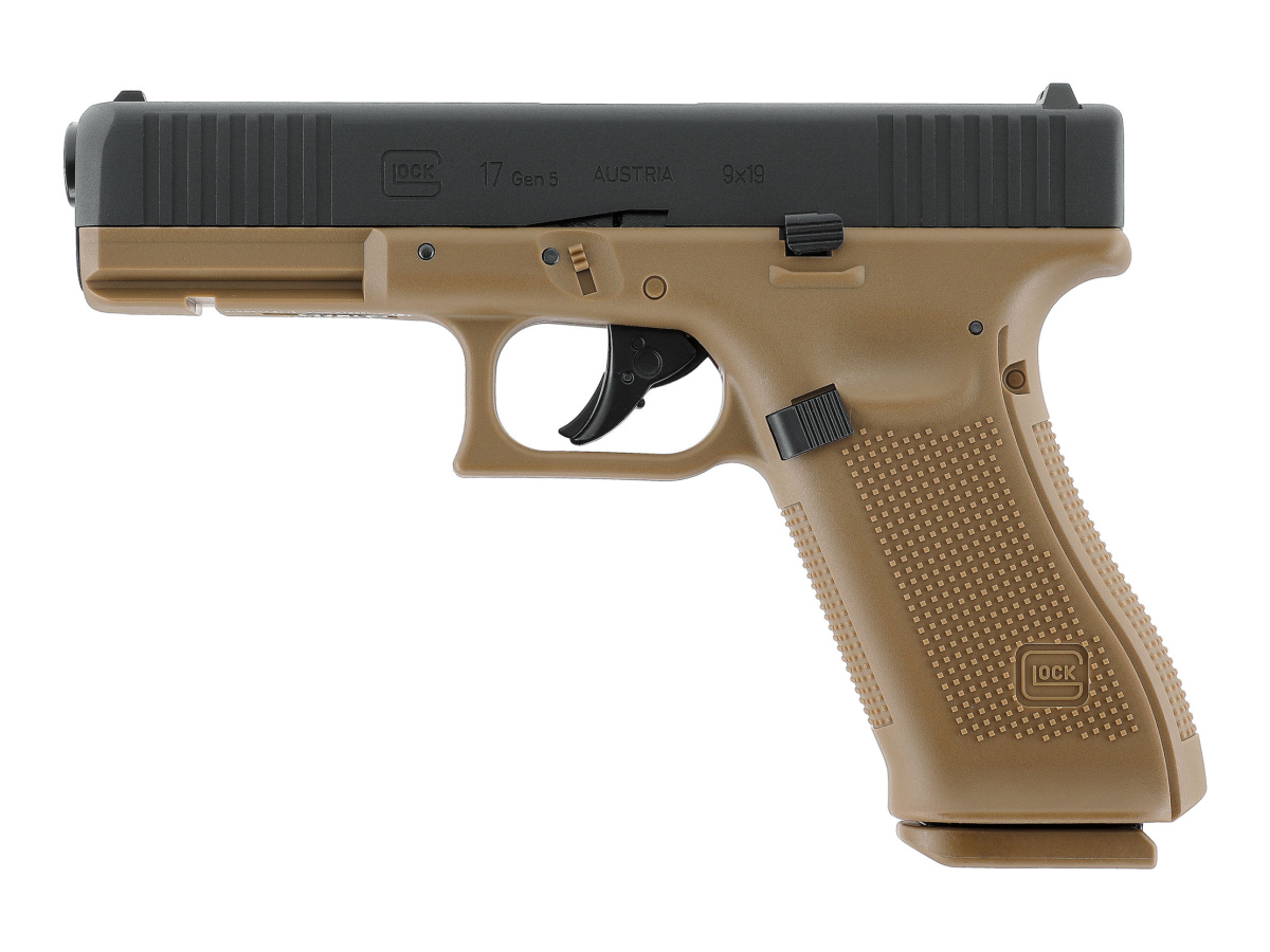 Pištoľ CO2 GLOCK 17 Gen5, kal. 4,5mm BB, coyote