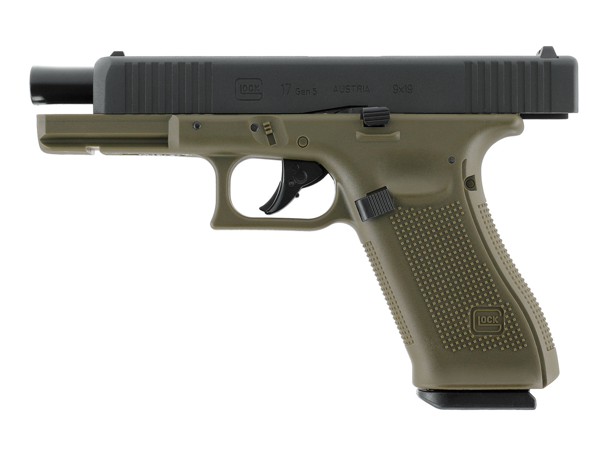 Pištoľ CO2 GLOCK 17 Gen5, kal. 4,5mm BB, green