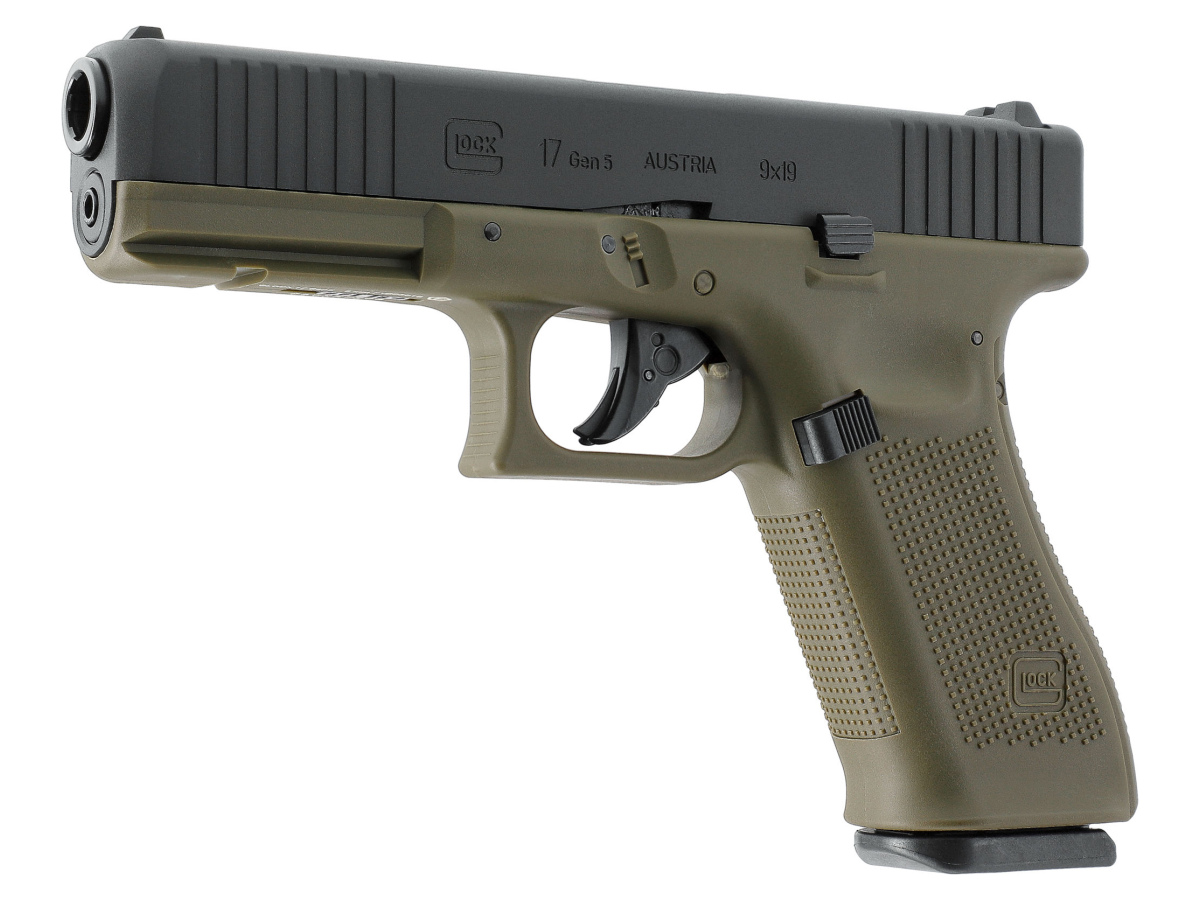 Pištoľ CO2 GLOCK 17 Gen5, kal. 4,5mm BB, green