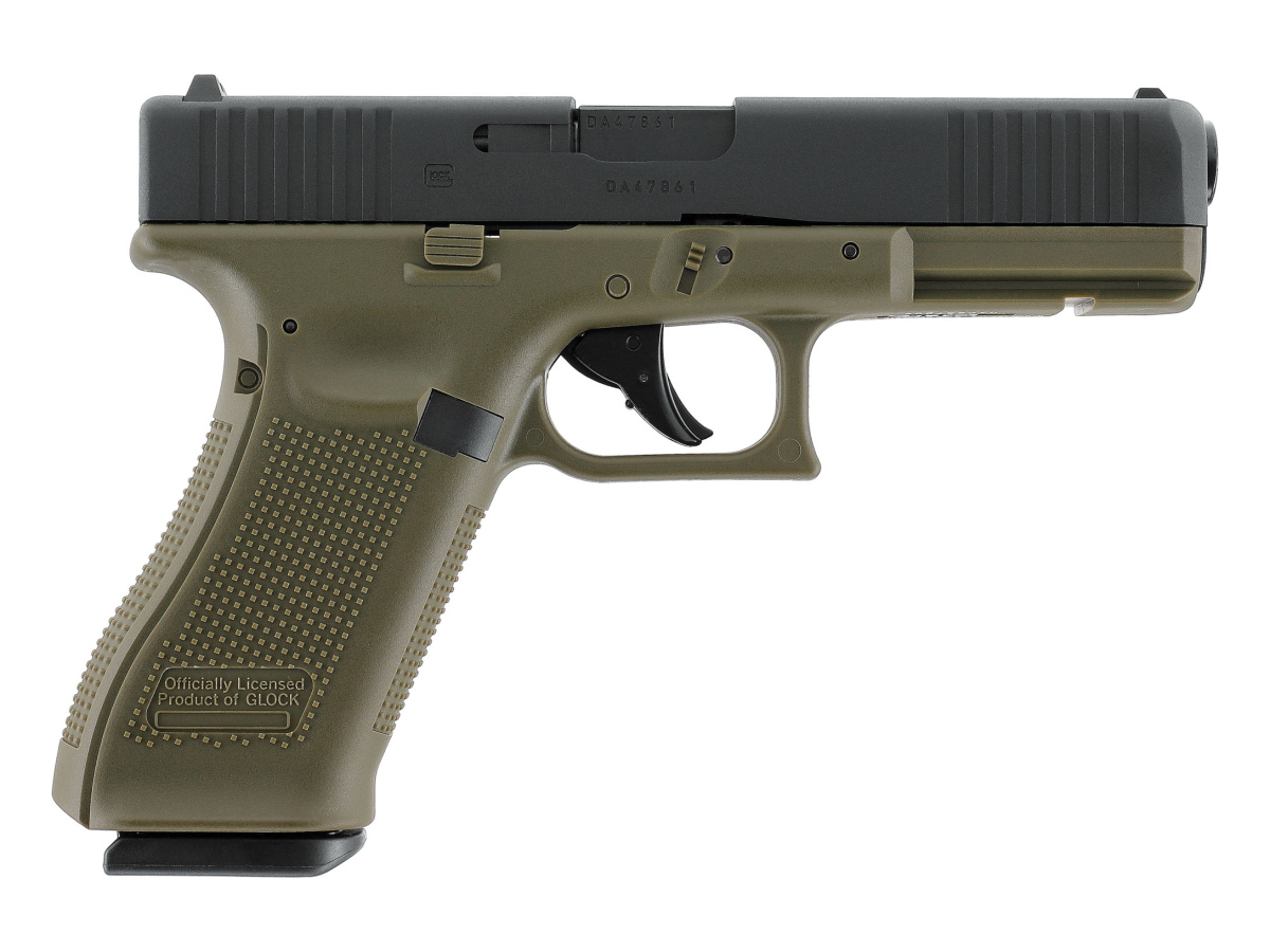 Pištoľ CO2 GLOCK 17 Gen5, kal. 4,5mm BB, green