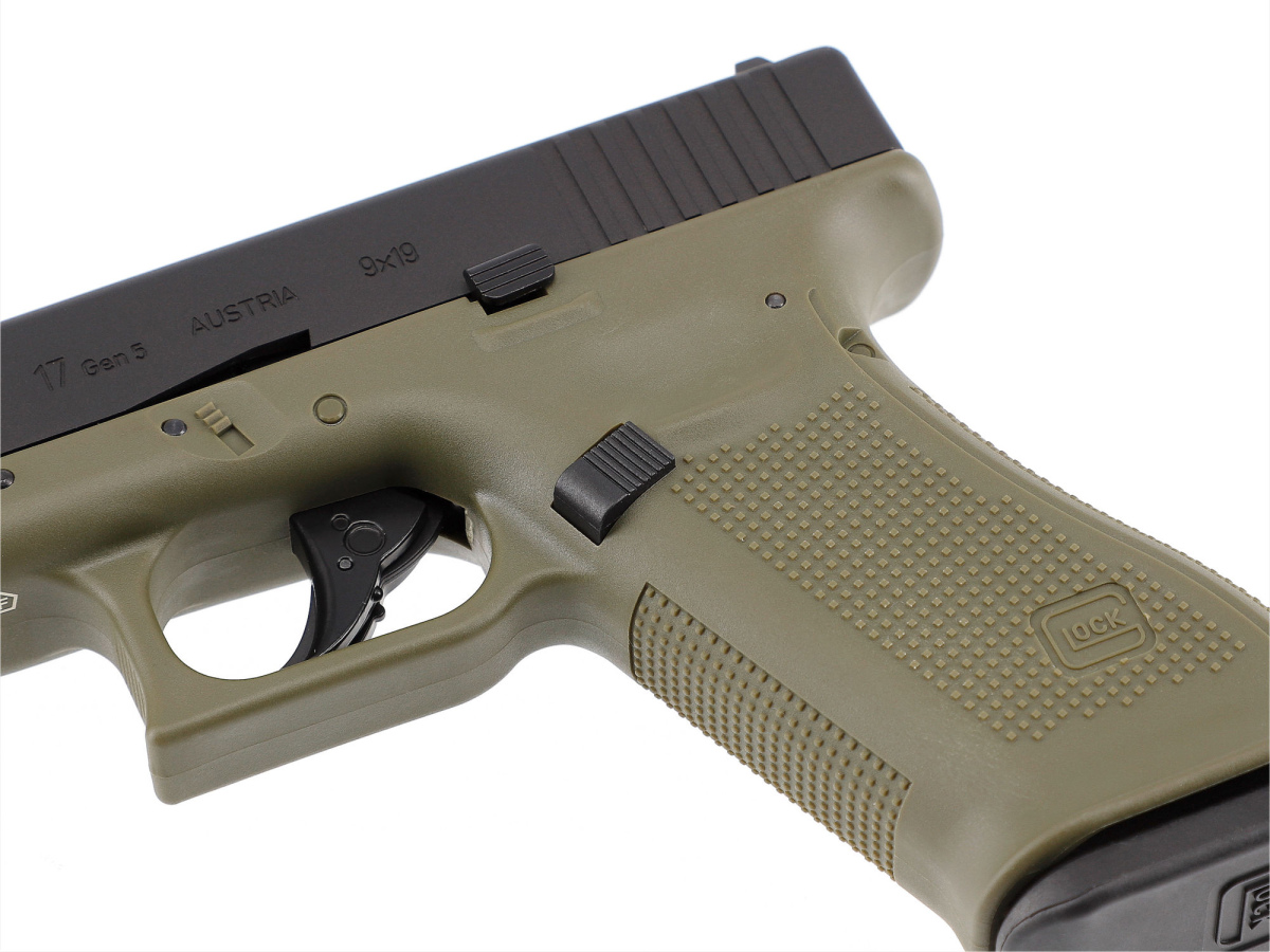 Pištoľ CO2 GLOCK 17 Gen5, kal. 4,5mm BB, green