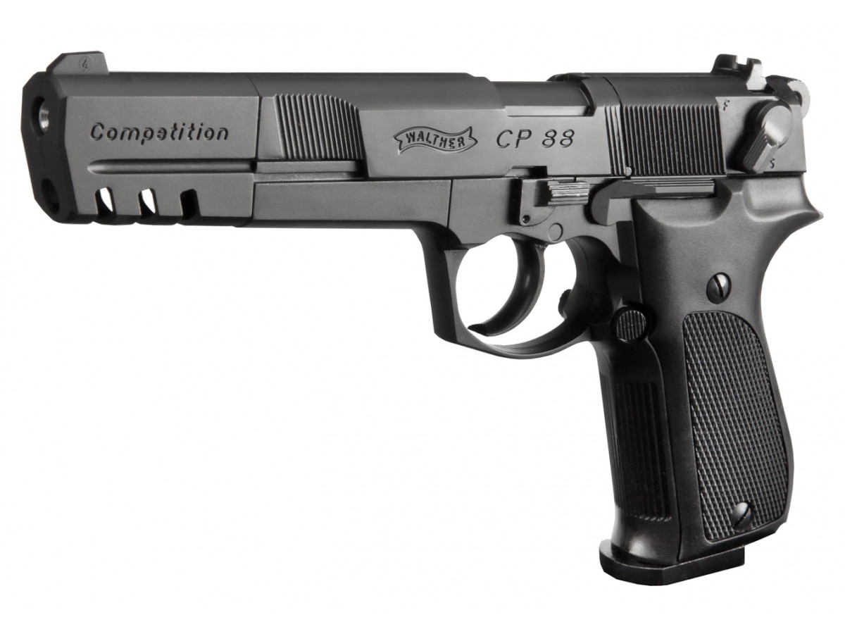 Pištoľ CO2 Walther CP88 Competition čierna, kal. 4,5mm diabolo