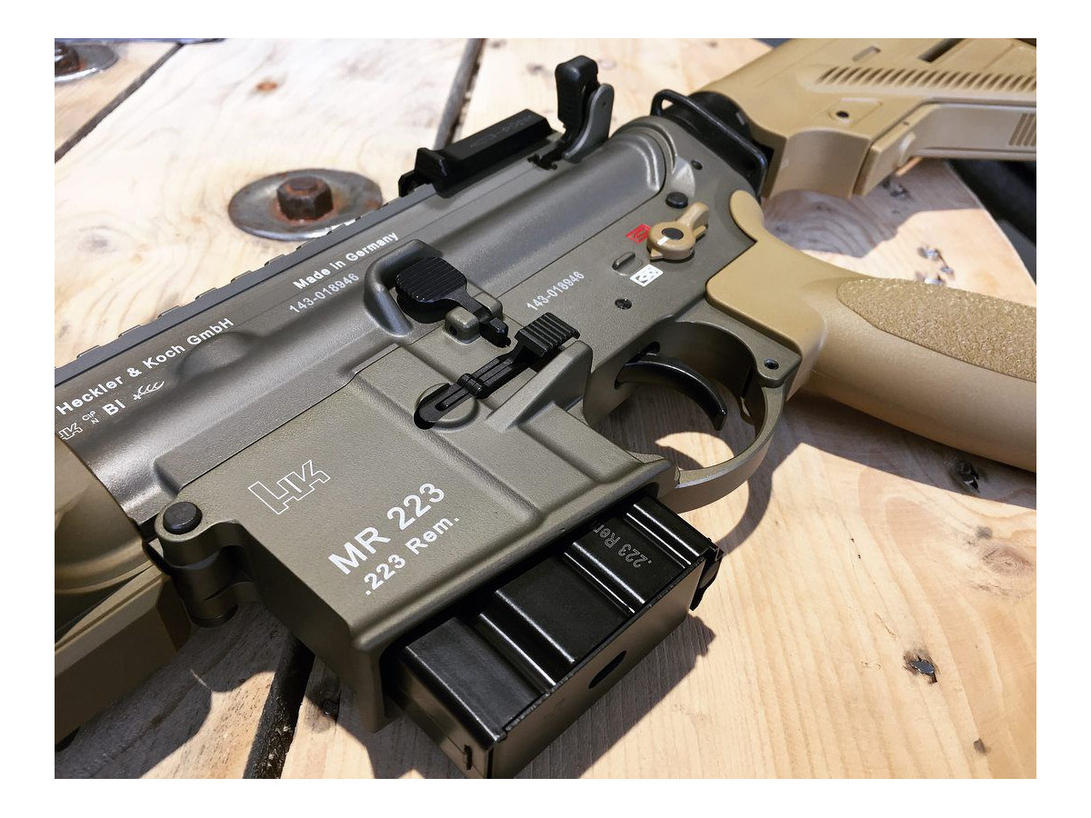 HK MR223 A3 11", kal. .223Rem., Slim-Line HKey Handguard GREEN-BROWN