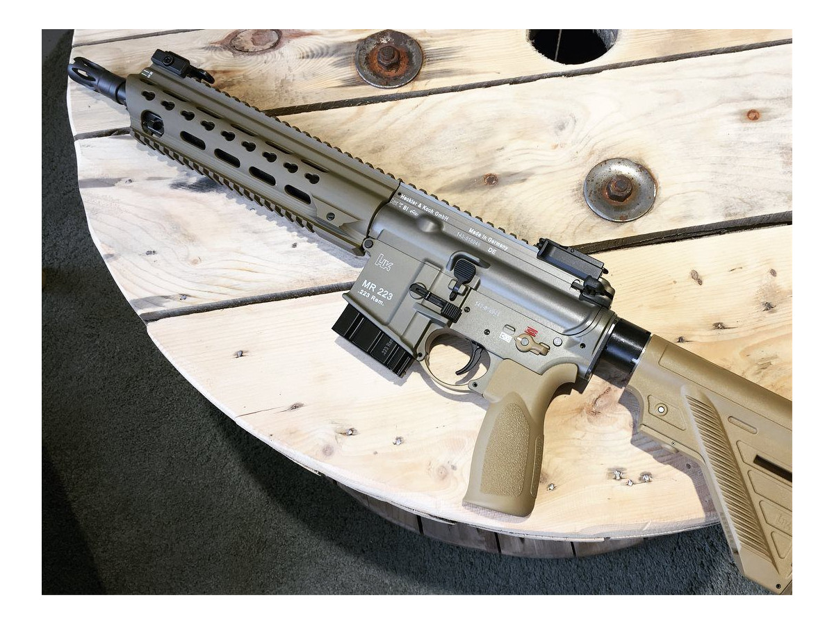 HK MR223 A3 11", kal. .223Rem., Slim-Line HKey Handguard GREEN-BROWN