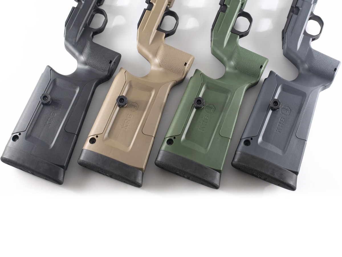 Pažba KRG Bravo Chassis Rimfire pre Tikka T1x, Stealth Grey