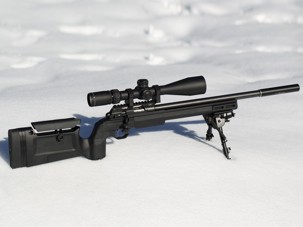 Pažba KRG Bravo Chassis Rimfire pre Tikka T1x, Stealth Grey