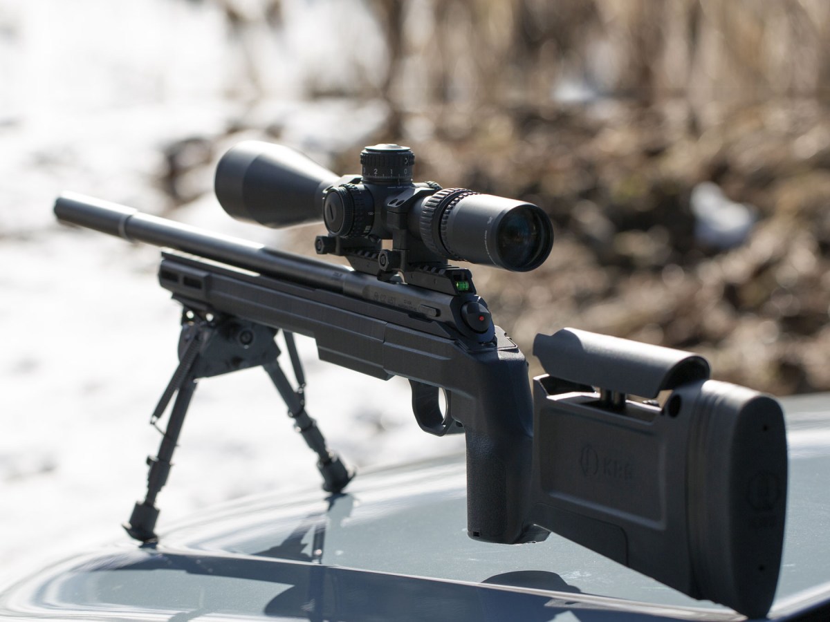 Pažba KRG Bravo Chassis Rimfire pre Tikka T1x, Stealth Grey
