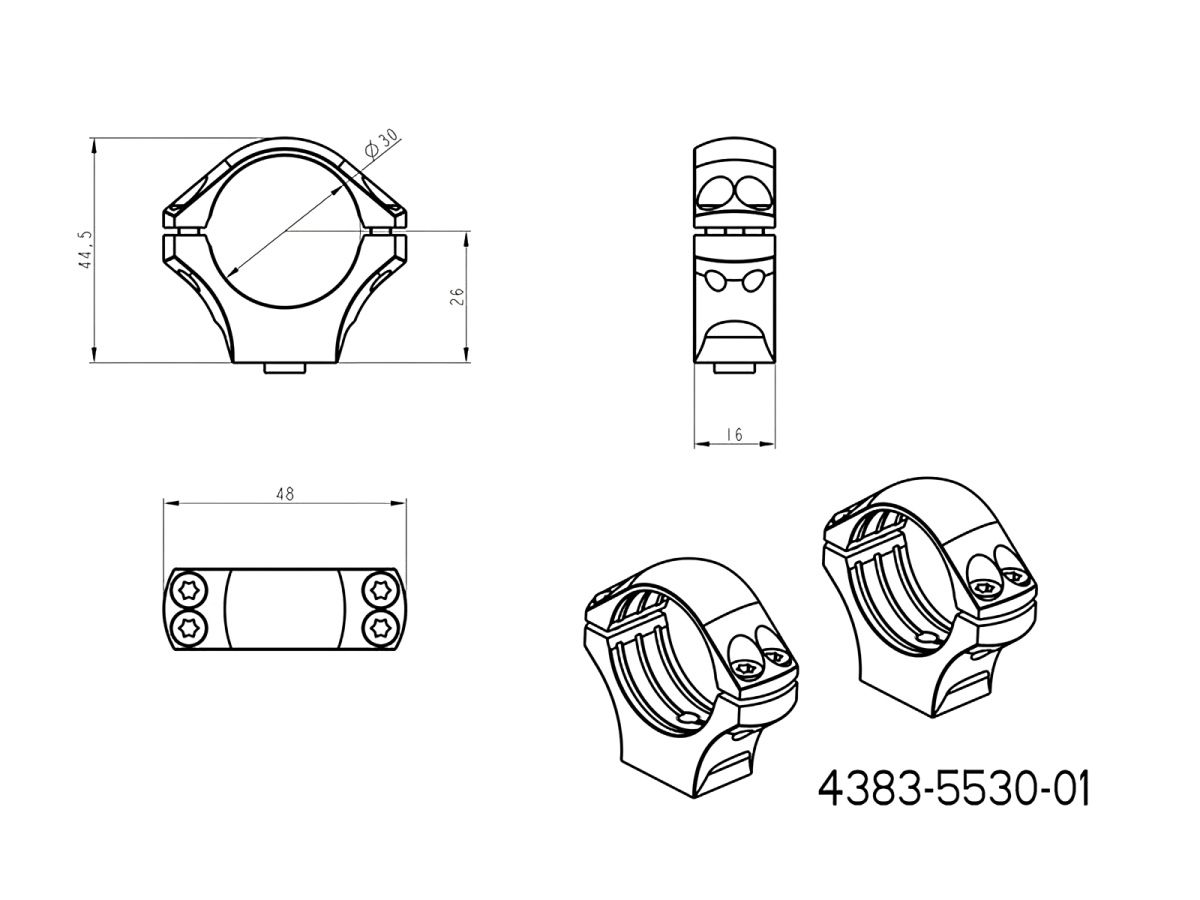Krúžky JKN UNI 30mm, výška 26mm