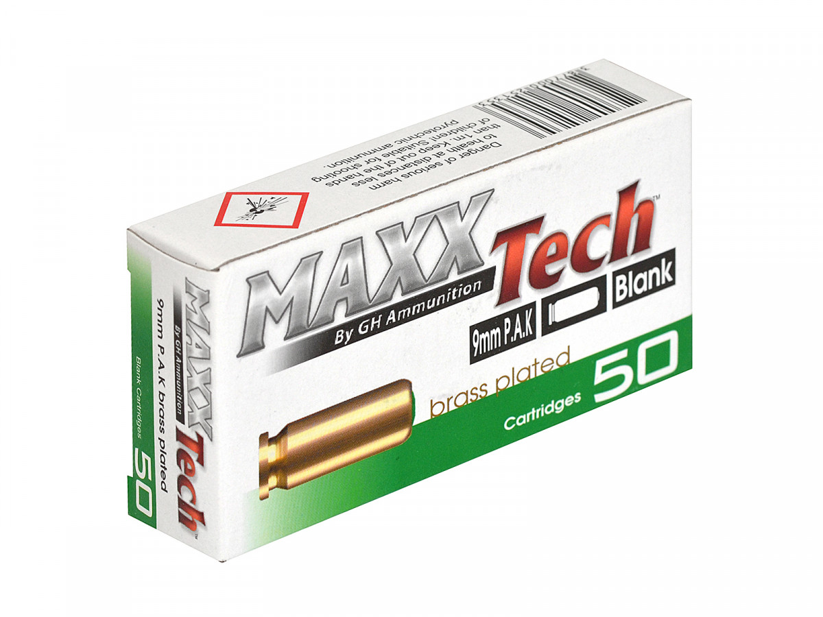 Nábojky štart. MAXXTech 9mm P.A.K. 50 ks