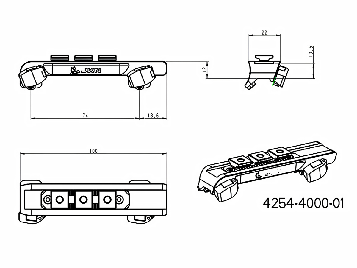 Montáž JKN Blaser s rozhraním Swarovski Schiene