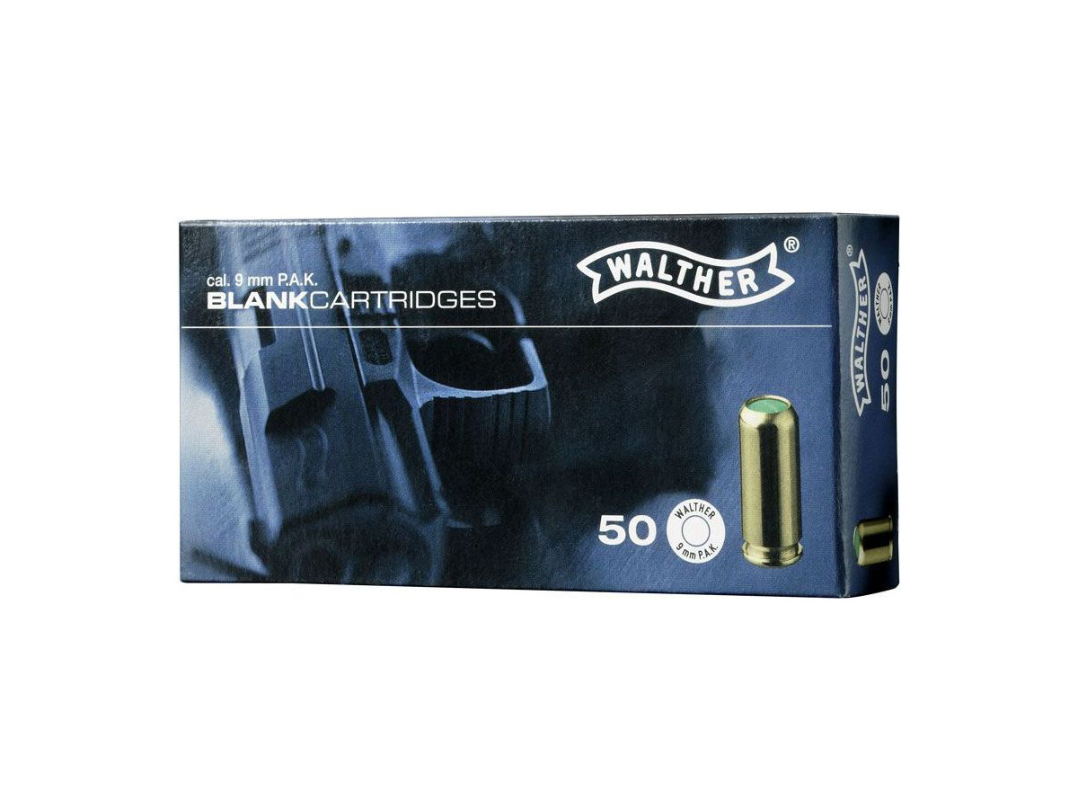 Nábojky štart. Walther 9mm P.A.K., 50 ks
