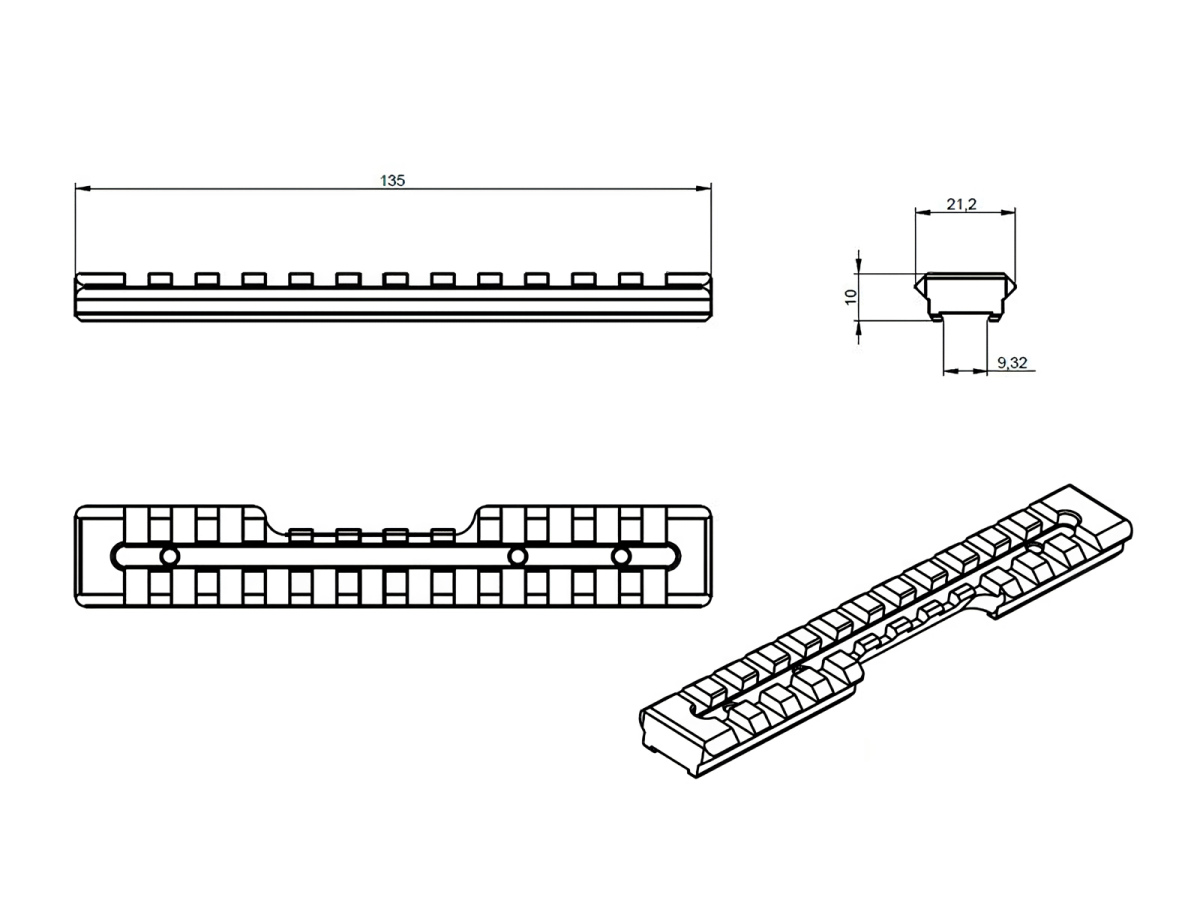 Picatinny lišta JKN CZ 452