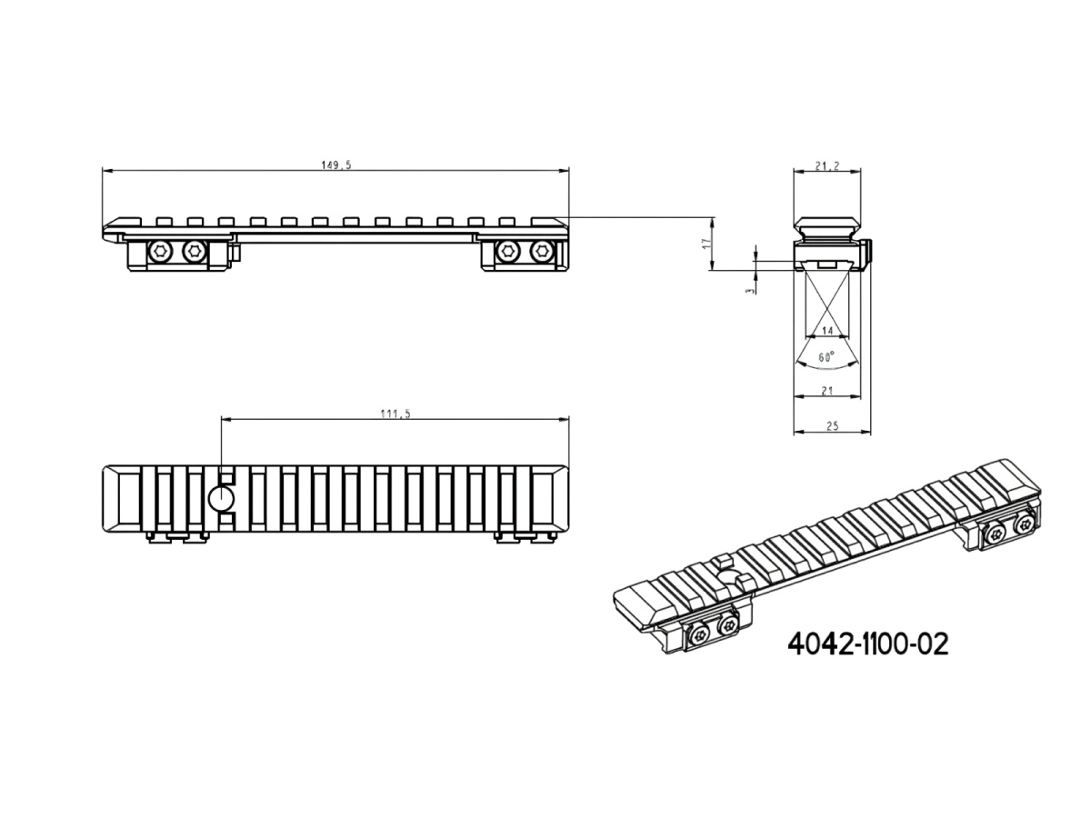Picatinny lišta JKN Sako 90 S