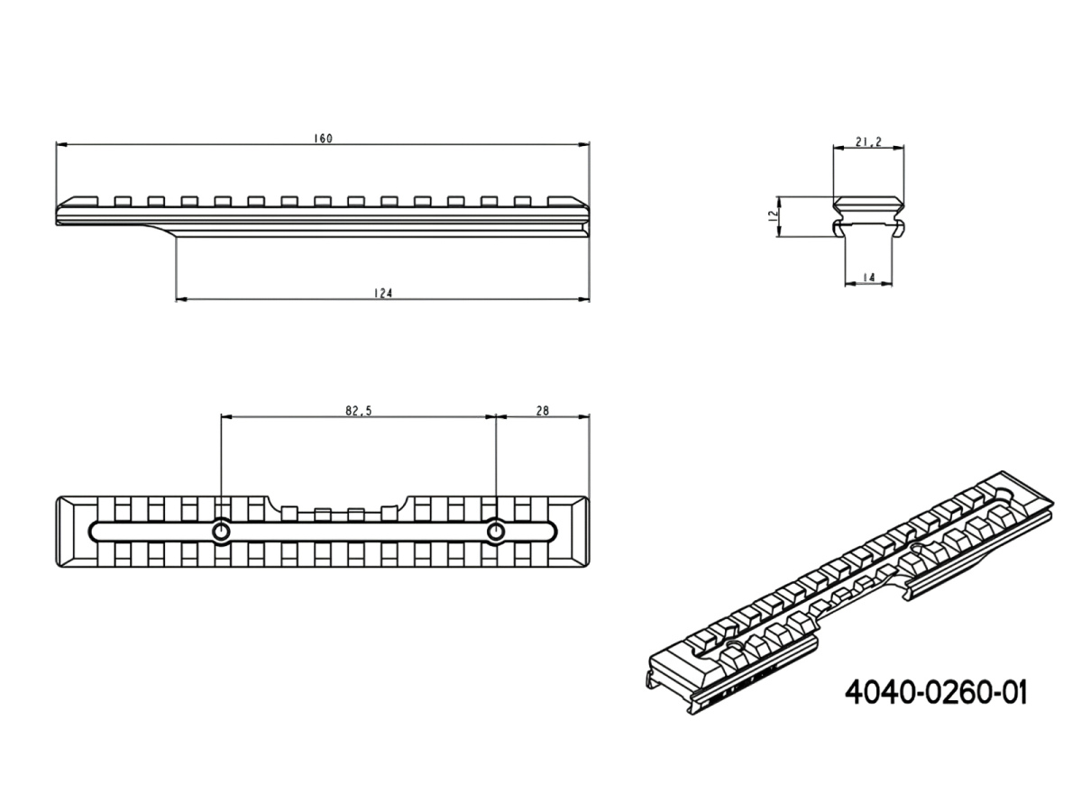 Picatinny lišta JKN ZKM 451